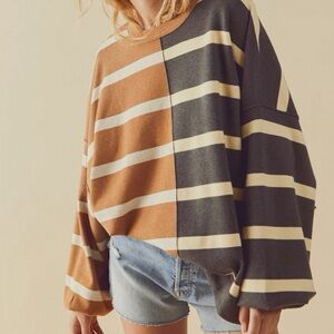 Free People Uptown Stripe Pullover